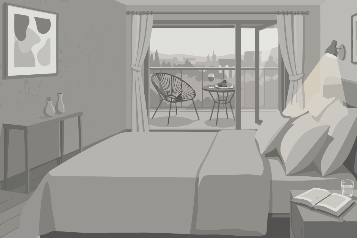 Two-Bedroom Apartment with Terrace and Sea View